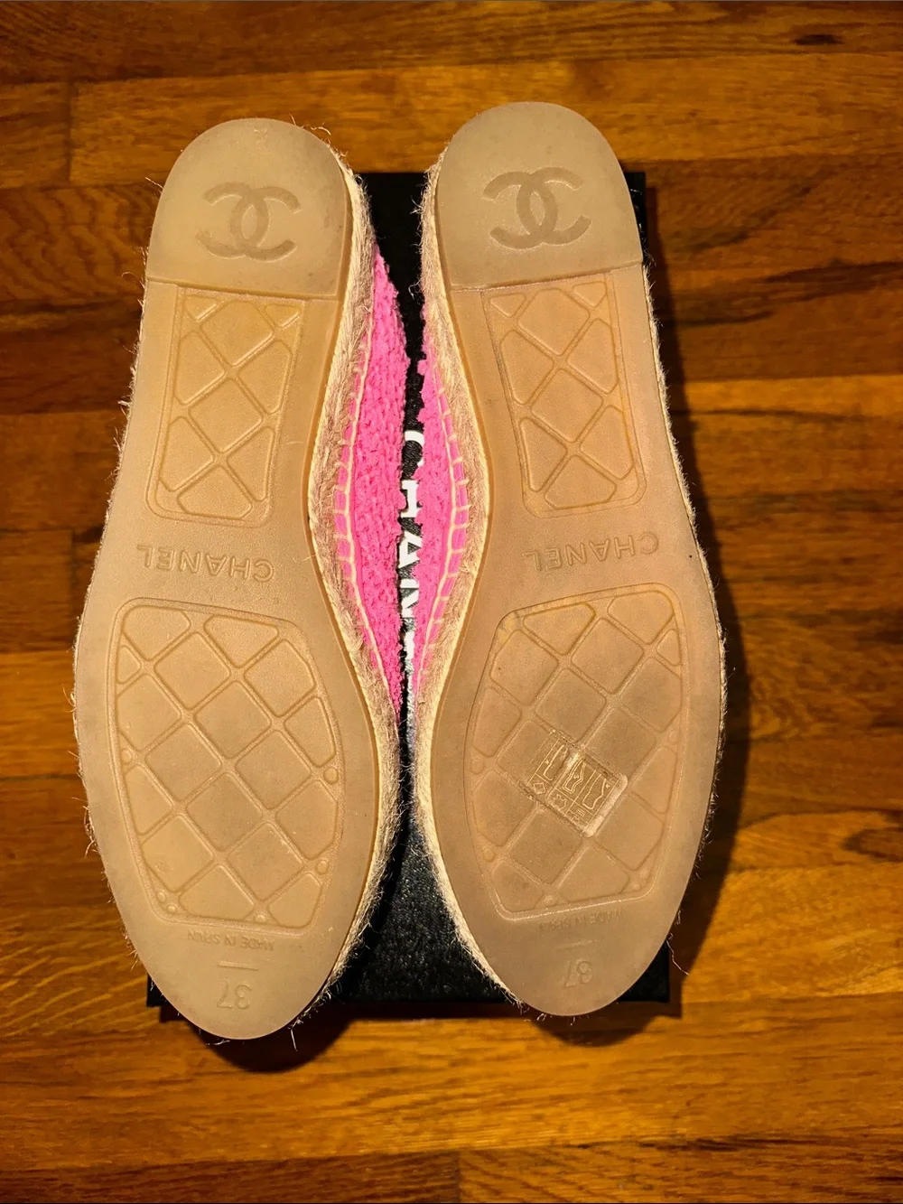 NWT Chanel Pink 2024 Interlocking CC Logo Espadrilles